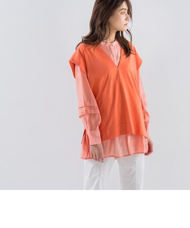 【socolla】ベーシックVネックベスト≪洗濯機で洗える≫