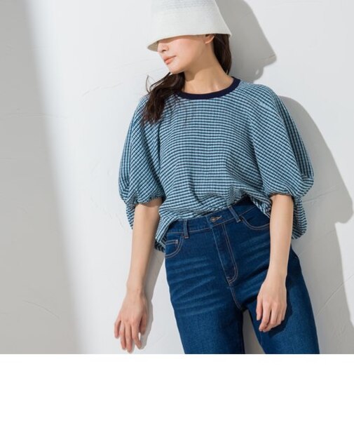 【socolla】サッカードルマンプルオーバー≪洗濯機で洗える≫