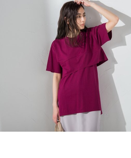 【socolla】【2点セット】レイヤードセットTシャツ≪洗濯機で洗える≫