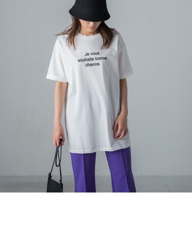 チュニックロゴTシャツ≪洗濯機で洗える≫