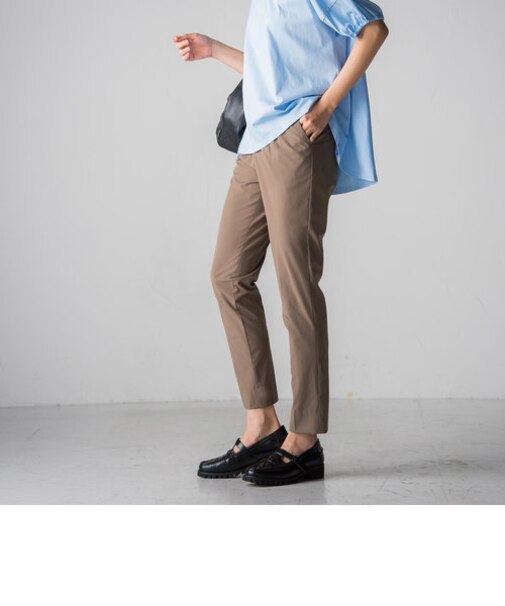 ナイロンストレッチテーパードパンツ≪洗濯機で洗える≫