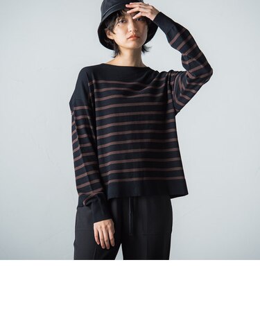 【前後2WAY】ボーダーニットプルオーバー≪手洗い可能≫