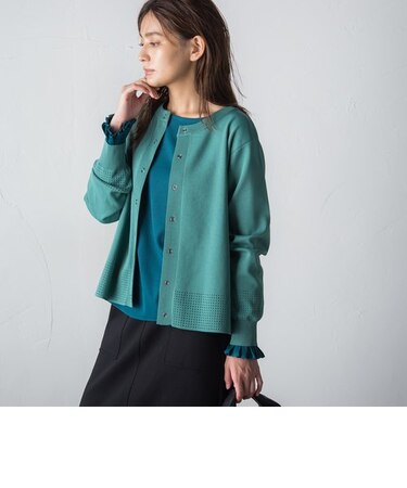 【超軽量ニット】前後2WAYメッシュ編みプルオーバー≪洗濯機で洗える≫