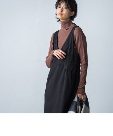 【socolla】タートルリブプルオーバー≪手洗い可能≫