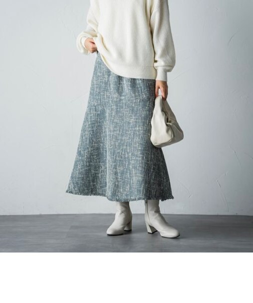 ミックスツイードマーメイドスカート≪手洗い可能≫