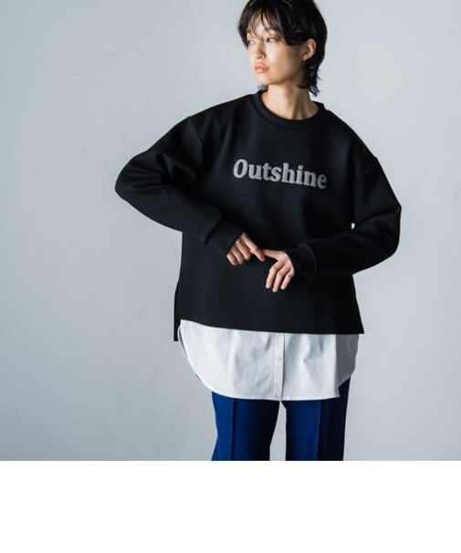 【socolla】パイル刺繍ロゴスウェット≪洗濯機で洗える≫