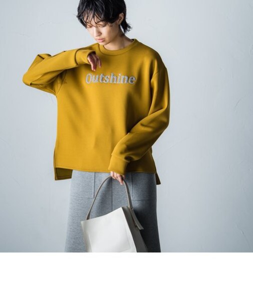 【socolla】パイル刺繍ロゴスウェット≪洗濯機で洗える≫