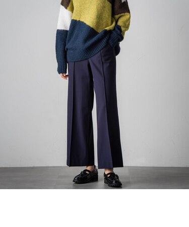 裏起毛サイドラインワイドパンツ≪洗濯機で洗える≫