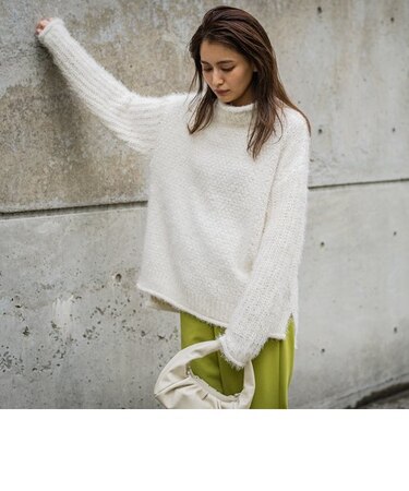 モールフェザーロールネックニットプルオーバー≪手洗い可能≫