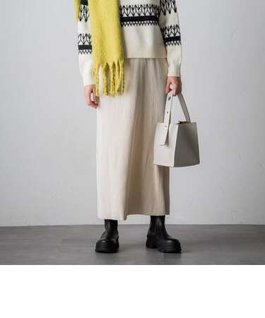 【socolla】ベロアプリーツスカート≪手洗い可能≫