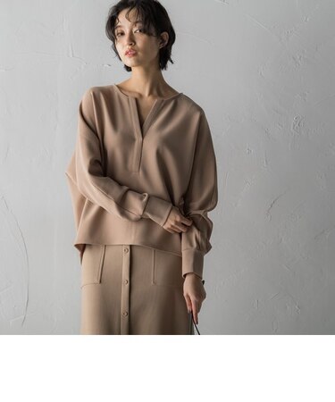 スラッシュネックドルマンプルオーバー≪セットアップ対応/洗濯機で洗える≫