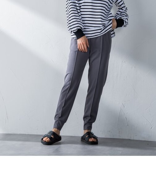 カットジョーゼットジョガーパンツ≪セットアップ対応/洗濯機で洗える≫