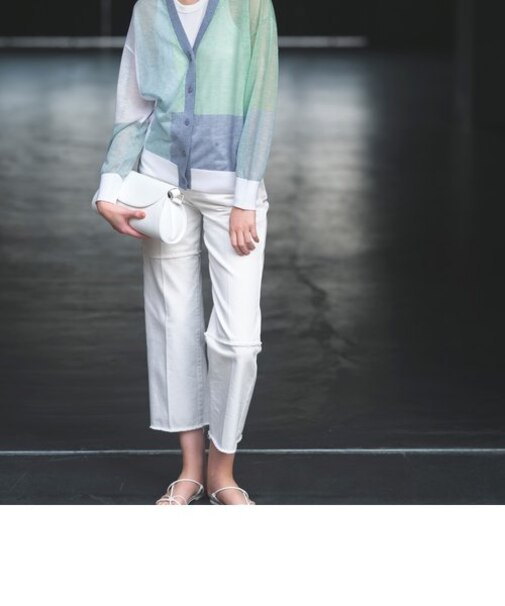 【socolla】パッチワークフリンジデニムパンツ≪洗濯機で洗える≫