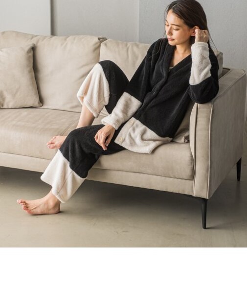 バイカラーボアルームウエア≪洗濯機で洗える≫