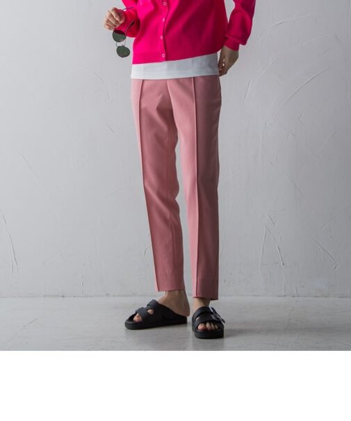 【2023SS叶えるパンツ】SOPHIAセンターラインテーパードパンツ≪洗濯機で洗える≫