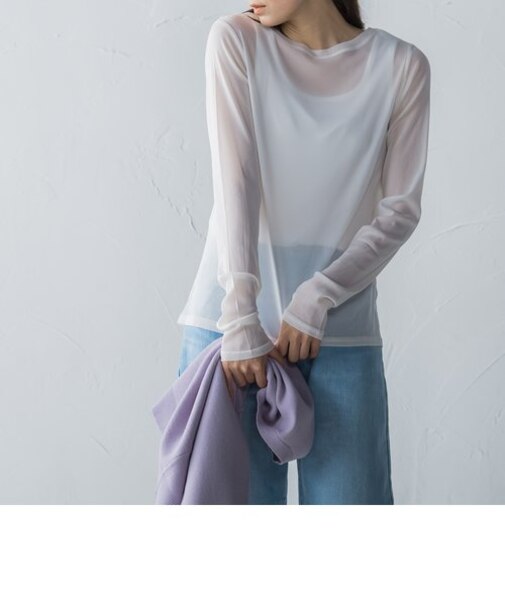 【WEB限定】パワーネットシアークルーネックプルオーバー≪手洗い可能≫