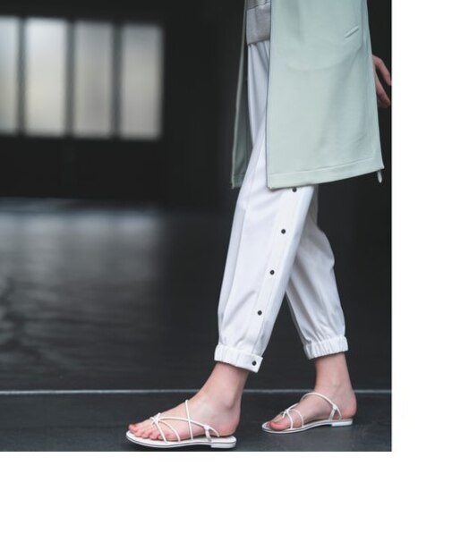 サイド釦パラシュートパンツ≪洗濯機で洗える≫