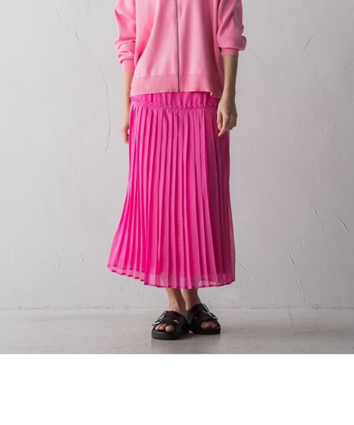 ヘムプリーツシアースカート≪手洗い可能≫