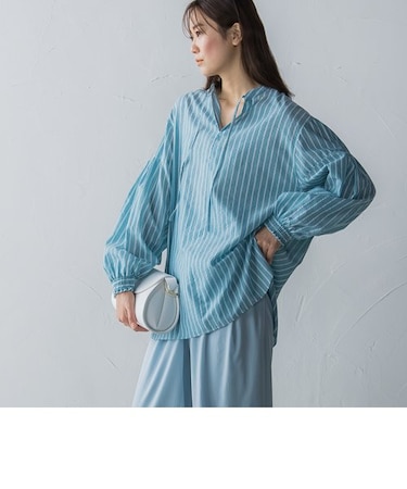 リップルカフタンブラウス≪洗濯機で洗える≫