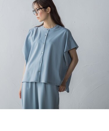 360度ストレッチタックスリーブブラウス≪洗濯機で洗える≫