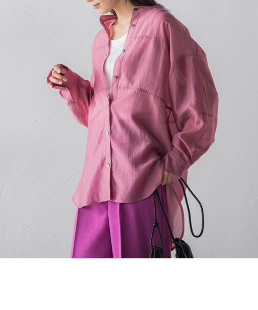 シアーブロッキングシャツ≪洗濯機で洗える≫