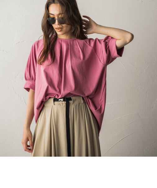 ボリュームスリーブタックプルオーバー≪洗濯機で洗える≫