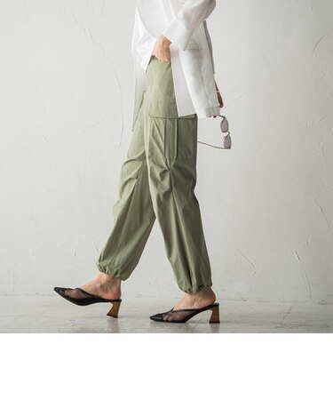 カーゴパラシュートパンツ≪洗濯機で洗える≫