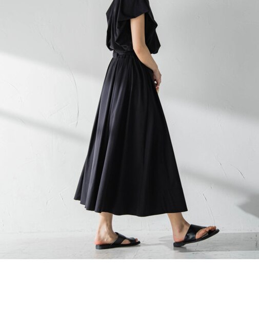 撥水ウエストタックフレスカート≪WEBカラーあり/手洗い可能≫