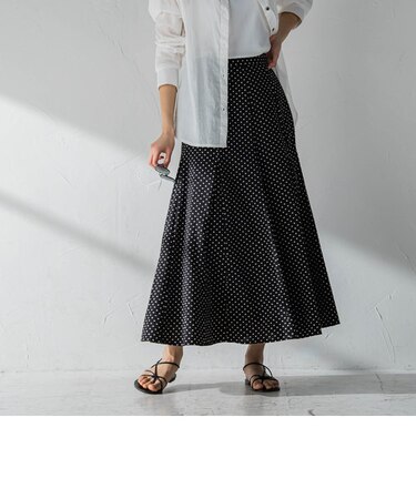 サッカードットフレアスカート≪手洗い可能≫
