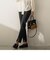【叶えるパンツ2023AW】AVAフロントスリットスリムパンツ≪洗濯機で洗える≫