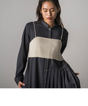 リブニットビスチェ≪手洗い可能≫