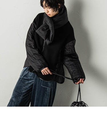 マフラー付ダンボールキルティングジャケット