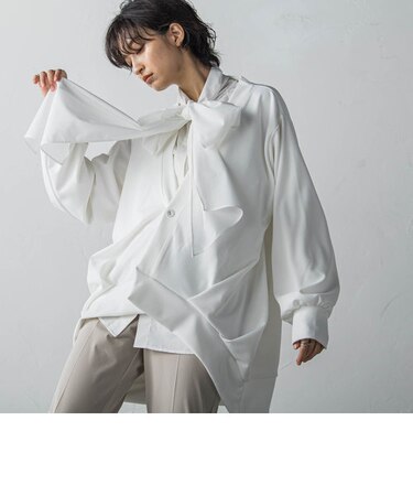 タックデザインオーバーカーディガン≪洗濯機で洗える≫