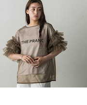 フリルスリーブチュールプルオーバー