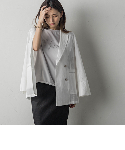 ダブルブレストシアージャケット ADAM ET ROPÉ FEMME(アダム エ ロペ ファム) / 【逸品】ダブルブレスト