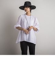 接触冷感ボリュームスリーブドッキングプルオーバー≪洗濯機で洗える≫