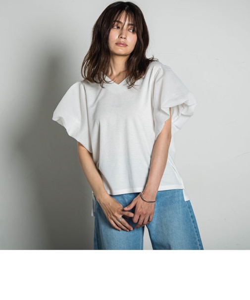 ストライプツイストバルーンプルオーバー≪手洗い可能≫