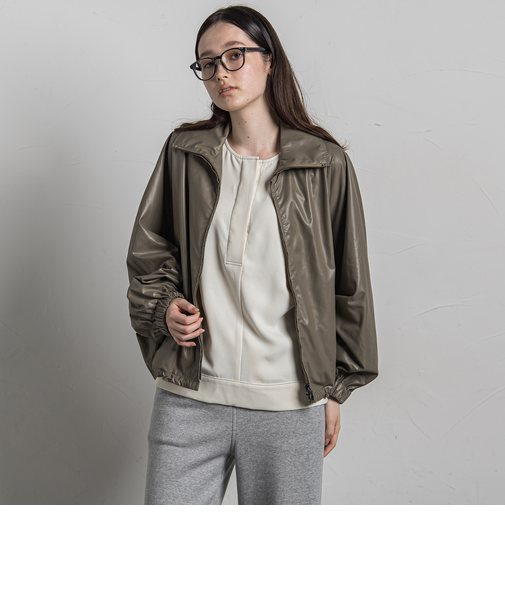 【カタログ掲載】ドルマンショートブルゾン≪洗濯機で洗える≫