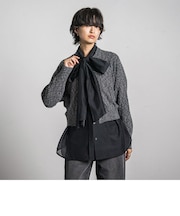 ラメショートニットカーディガン≪手洗い可能≫