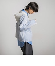 チュールレイヤードフーディプルオーバー≪手洗い可能≫