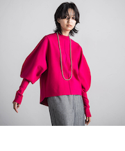 ボリューム×フィットクルーネックニットプルオーバー≪手洗い可能≫