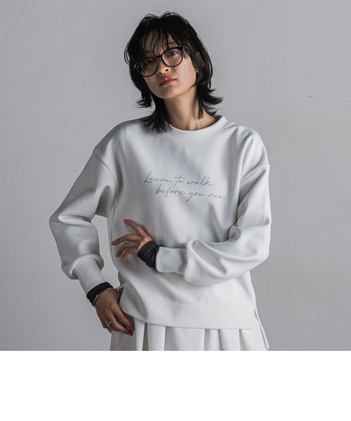 MAYSON GREY / メイソングレイ ハンドメッセージプルオーバー≪洗濯機で洗える≫ ハンドメッセージプルオーバー≪洗濯機で洗える≫｜メイソン