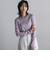 チュール使いラメリブロングTシャツ≪手洗い可能≫