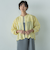 叶えるスカラップ刺繍クロップドシャツ≪手洗い可能≫