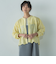 叶えるスカラップ刺繍クロップドシャツ≪手洗い可能≫
