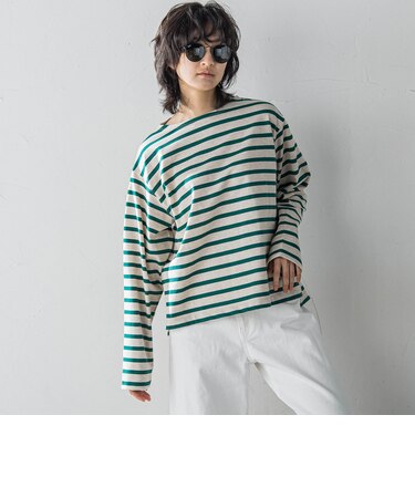 【WEB限定】ゆるボーダーロングTシャツ