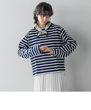 【WEB限定】ゆるボーダーロングTシャツ