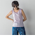 チュール使いラメリブタンクトップ≪手洗い可能≫