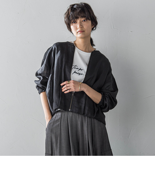 リネンシアータックブルゾン≪手洗い可能≫｜メイソングレイの通販