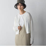 プリーツジップカーディガン